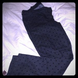 Black polka dot jeans